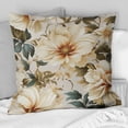 thumbnail image 2 of Designart "Timeless Beige Peony Grace" Floral Printed Throw Pillow, 2 of 5