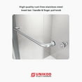 thumbnail image 3 of UKD06- 56"-60" W x 72" H Double Sliding Frame Shower Door with 5/16" Clear Tempered Glass,Stainless Steel Roller Brackets,Waterproof Threshold Track,Easy-Cleaning Coating & Towel Bar/Knob, 3 of 8