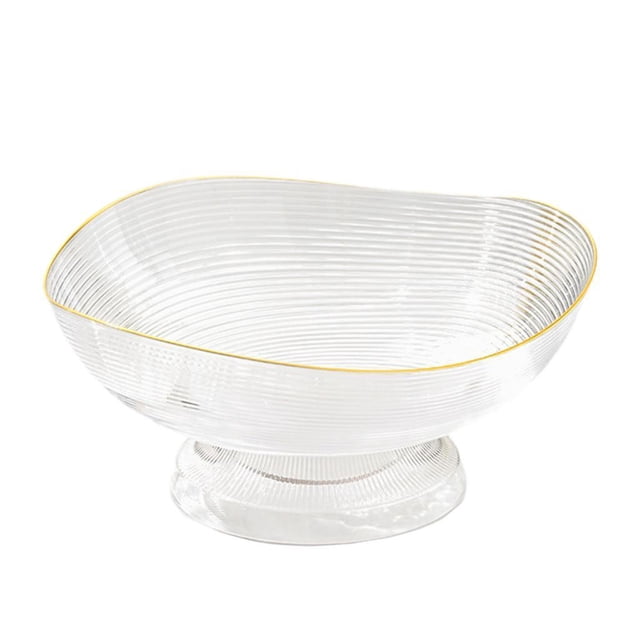 Frutero con pedestal, cesta para aperitivos, frutero, organizador, postre, base alta Claro