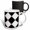 Multicolor, variant on 3drose, Seamless Abstract Black and White Geometrical Dot Pattern Background, 11oz Two-tone Green Mug