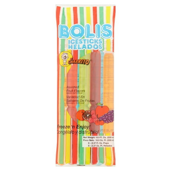 Bolis Assorted Fruit Flavors Icesticks, 19.2 fl oz
