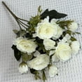 thumbnail image 2 of Peones Flores Artificiales Simuladas Rosa de Seda Y Ramo de Peones 30cm para Decoración Del Hogar Boda Flor de Mano Guía de Carretera Pared, 2 of 3