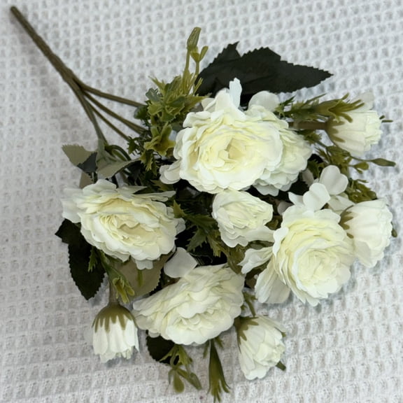 MERILER Artificial Rose Peony Flowers, Exquisite Faux Blooms for Wedding & Home Decoration, Handheld Bouquet, Aisle Wall Decor