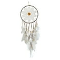 thumbnail image 3 of Atrapasueños de plumas bohemias para colgar en la pared, ideal para sala de estar, fiestas y patio. Con luz, 3 of 9