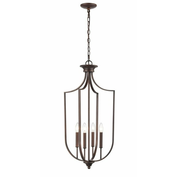 9837-RBZ Millennium Lighting 4 Light Pendant-31.5 Inches Tall and 16 Inches Wide-Rubbed Bronze Finish -Traditional Installation