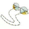 thumbnail image 3 of Colors Sunglasses Chain Exquisite Metal Glasses Chain Splicing Glasses Chain Multifunctional Mask Chain Imitation pearl chain Brown, 3 of 6