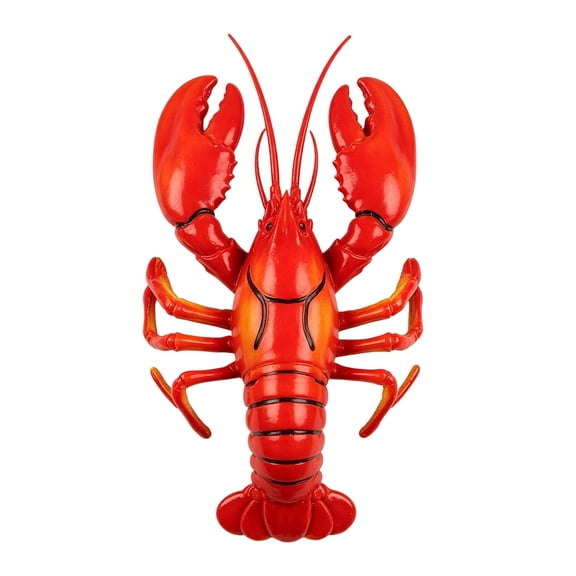 Oversized Lifelike Fake Lobster Model 14x5", Artificial Marine Animal Decor for Seafood Stall, Bar & Nautical Decor