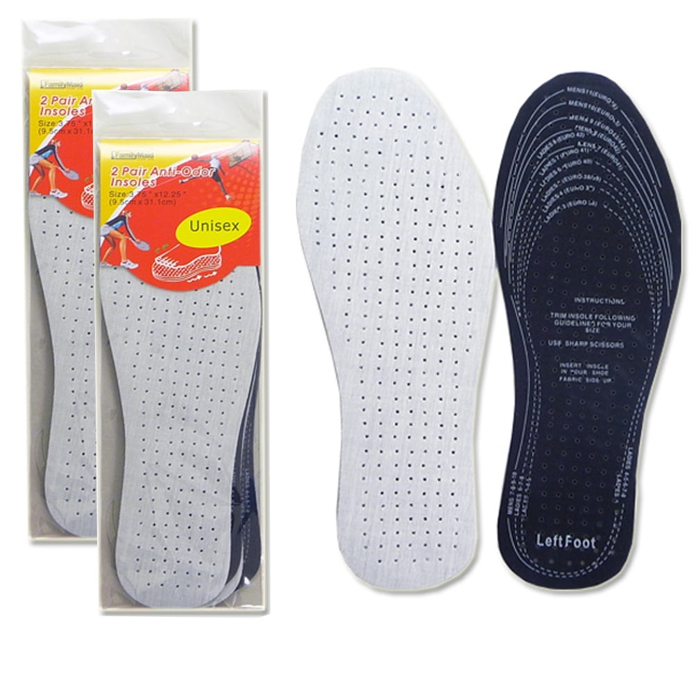 Anti-Odor Shoe Insoles Unisex Mens Womens Inserts Custom Fit Cut to Size Eater 