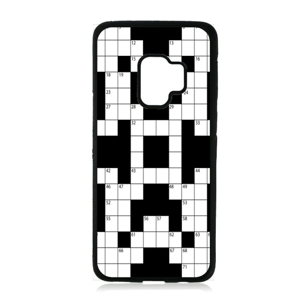 Crossword Puzzle Game Print Design Black Rubber Case For The Samsung Galaxy S9 Samsung Galaxy S9 Accessories Walmart Com