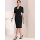 thumbnail image 5 of Vestido de tubo Allegra K Negro M, 5 of 6