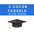 thumbnail image 2 of Class Act Graduation Graduation Tassel - 2023 - Silver Charm - 3 Color, Navy / Light Blue / White, 2 of 9