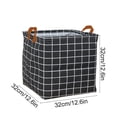 thumbnail image 3 of AKLJWH Foldable Storage Basket with Handles, Portable Linen Organizer Bin, Multipurpose Tote for Clothes, Towels, Laundry, Space Saving Supplies for Bedroom, Bathroom,#01 Black, 3 of 6