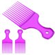 thumbnail image 4 of 3PCS Peine de masaje del cuero cabelludo Peine portátil para el cabello Cepillo de pelo de plástico con orificio para colgar (púrpura), 4 of 5