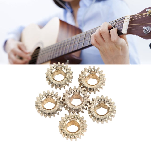 Engranajes de Clavija para Afinador de Guitarra Engranaje de Botón de Cuerda con Orificio Hexagonal de Metal para Guitarras Eléctricas Clásicas Populares 6 uds ANGGREK Otros
