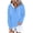 Blue, variant on Women's Hoodies Pullover Hoodies for Women Long Sleeved Drawstring Pocket Button Pullover Print Casual Loose Tops Ladies Fitness Workout Fall Winter Wear Gray