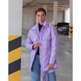 thumbnail image 4 of Txlixc Chaqueta acolchada para mujeres con cinturón ligero, cómodo, cálido, de manga larga de una sola fila Txlixc moda, 4 of 8