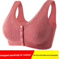 thumbnail image 2 of 36-52 Nuevo Botón Frontal De Alto Grado De Algodón Suave De Las Mujeres Sin Anillo De Acero Correa De Hombro Ancha Tank Top Sujetador De Gran Tamaño Para La Ropa Interior De La Edad Media Y, 2 of 5
