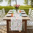 thumbnail image 4 of Table Runners 72 Inches Long Dress Scarves, Pink Spring Floral Farmhouse Kitchen Table Runner, Coffee Tablerunners, Flowers Botanical Elegant Wooden 16x72 Inch, 4 of 9