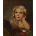 thumbnail image 2 of Thomas Sully 15x18 Gold Ornate Wood Frame and Double Matted Museum Art Print Titled - Portrait of a Child (1866), 2 of 4