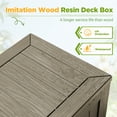 thumbnail image 6 of Vineego Outdoor Indoor 120 Gallon Resin Deck Box, Light Brown, 6 of 8