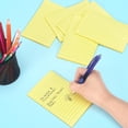 thumbnail image 4 of 6 Pads Lined Sticky Notes with Lines 6''x4'' Self-Stick Notes Bright Color Sticky Notes, 100 Sheets/Pad (Yellow), 4 of 5