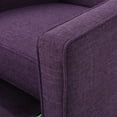 thumbnail image 5 of Mason Mid Century Modern Tufted Pushback Recliners, Set of 2, Muted Purple and Dark Espresso, 5 of 10