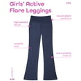 thumbnail image 2 of Sweet Hearts Girls' Active Flare Leggings - Workout or Yoga Flared Leggings, Made in USA (5-18), 2 of 7