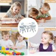 thumbnail image 6 of EastVita Kids Table and 4 Chairs Set Height Adjustable Rectangular Table with Graffiti Desktop Non Slip Legs Durable Safe BPA Free Materials Perfect for Home Classroom Playroom Ages 3 to 8 Gray, 6 of 7