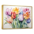 thumbnail image 2 of Designart "Colorful Tulip Array" Tulips Floater Framed Canvas Prints, 2 of 5