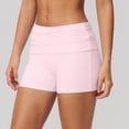 thumbnail image 4 of KANG Fashion High Waisted Yoga Shorts With Control Sculpting Cuffed Fitness Running Workout Shorts Pink S, 4 of 4