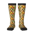thumbnail image 2 of Lsque Kittens With Maple Leaves Printed Crew Socks Men's Women's LightWeight Thin Casual Calf Socks ,Knee High Socks,Cotton Socks, 2 of 9