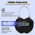 thumbnail image 4 of Electronic Timer Lock with LCD Display, Waterproof USB Rechargeable Multifunction Time Lock for Travel, 4 of 5