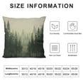 thumbnail image 5 of Leisuo  Pine Forest in Morning Throw Pillow Cover Misty Tree Wood Nature Scene Landscape Fog Environment Pillow Case Decorative Square Cushion for Home Couch Bed, 5 of 5