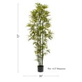 thumbnail image 2 of 6" Artificial Bamboo Tree with Green Trunks and Realistic Leaves for Indoor Home Decor by Pure Garden, 2 of 6