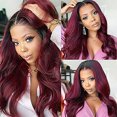 thumbnail image 4 of Ustar Ombre Brazilian Hair Body Wave (T1B/99J,12" 12" 14") Ombre Human Hair 3 Bundles Ombre Brazilian Human Hair 100% Unprocessed Virgin Remy Hair Bundles 2 Tone Black to Burgundy Human Hair Weave, 4 of 6