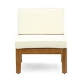 thumbnail image 3 of GDF Studio Parma Outdoor Acacia Wood 10 Seater Sectional Sofa Set with Coffee Table Set, Teak and Beige, 3 of 10