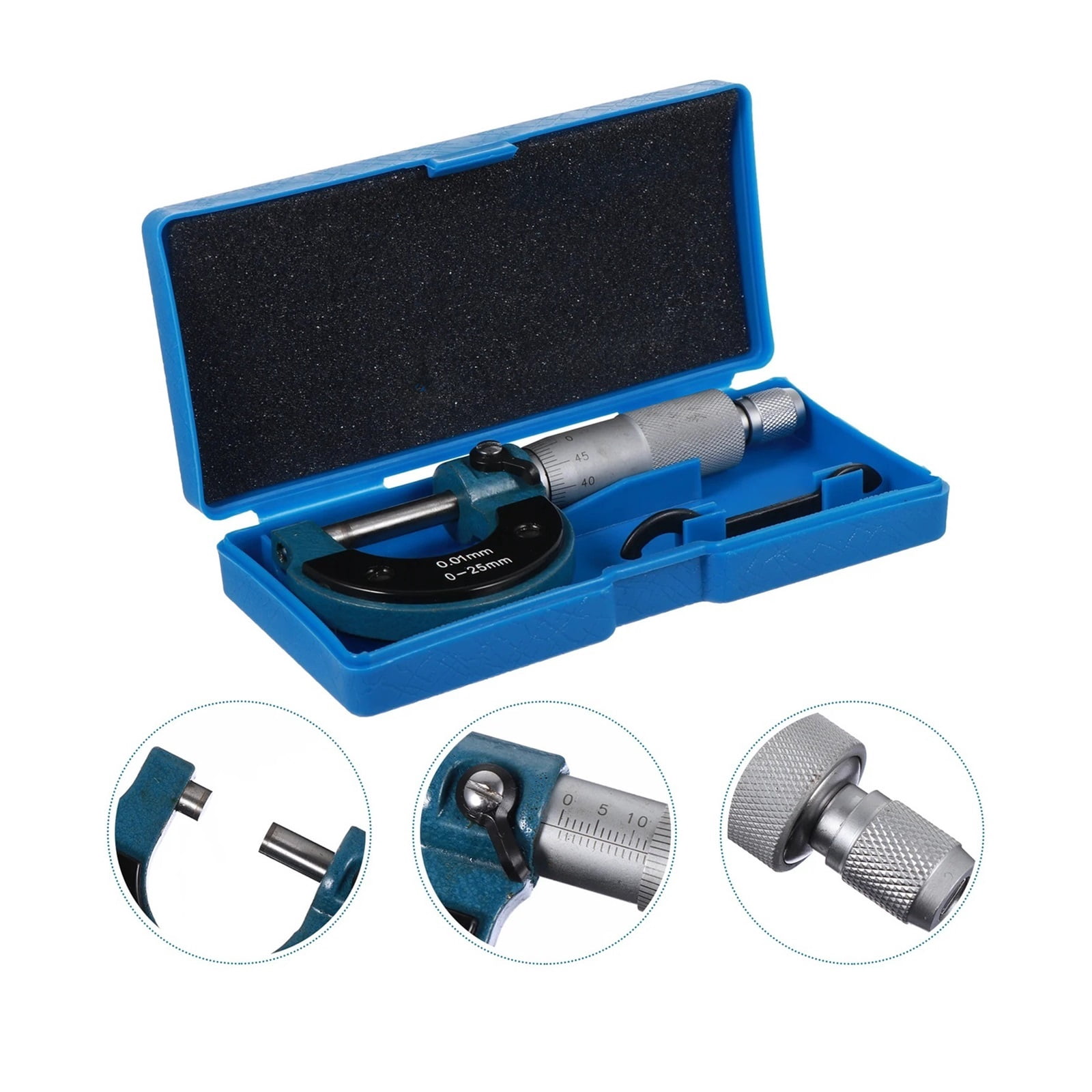 Micrometer Mechanic Tools Screw Caliper Measuring Outer Diameter Outside Carbon Steel Metric Thickness Gauge ,Precision Measuring