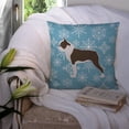 thumbnail image 3 of Winter Snowflake Dog Profile Art Fabric Decorative Pillow, 3 of 4