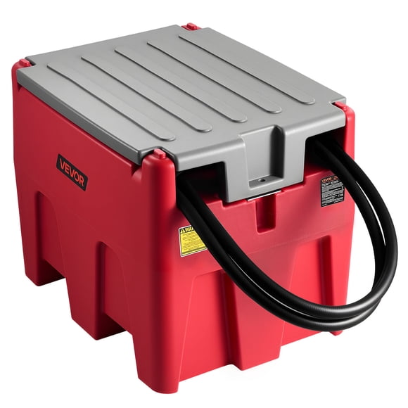 VEVOR Portable Diesel Tank 58 Gal Diesel Fuel Tank with 12V Transfer Pump 10.6 GPM Red