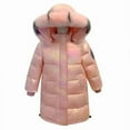 thumbnail image 6 of ATOGUTA Jackets For Girls Quilted Puffer Jacket Warm Hooded Parka Snow Coats Size 4T-9, Pink, 6 of 6