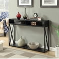 thumbnail image 3 of Convenience Concepts Tucson Deluxe Two-Tier Console Table in Black Wood Finish, 3 of 5
