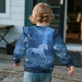 thumbnail image 4 of DISNIMO Horse Floral Printed Sweatshirt for Toddler Girl Crewneck Pullover Tops Long Sleeve T-Shirts Comfy Sweater 1-2 Years, 4 of 7