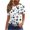 White#4, variant on Women's Summer Slim Fit Casual Fashion Print Round Neck Short Sleeve T - Shirt Black White Floral Graphic Stretchy Soft O - Neck Tee Top (S - 2XL)