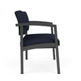 thumbnail image 4 of Lenox Steel Reception Waiting Bariatric Chair / Charcoal Steel / Navy Blue, 4 of 5