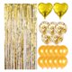 thumbnail image 1 of Cortinas metálicas con flecos de papel de oropel Colcomx globo de confeti 1x2m dorado, 1 of 8
