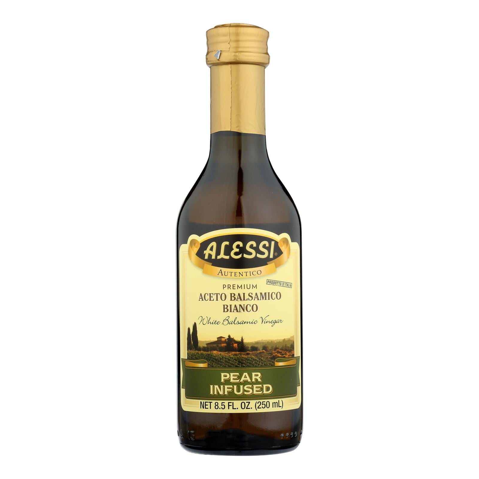 Alessi Pear Infused Vinegar, White Balsamic, 8.5 fl oz Bottle