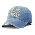 thumbnail image 3 of Washed Cotton Baseball Cap with IDK IDC & IDGAF print,Adjustable Vintage Distressed Dad Hat,Curved Brim Casual Trucker Cap for Daily Wear Outdoor Weekend Street Outfit for Men Women, 3 of 3