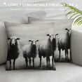 thumbnail image 3 of Fenyluxe Sheep Pillow Covers for Couch Sofa Indoor Outdoor, High-Quality 1PC Square Design Short Plush Pillow Case for Car Bedroom, Easy to Change 12x12in, 3 of 5