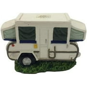 Pop Up RV Camper Trailer Miniature Collectible Figurine, 2.25"