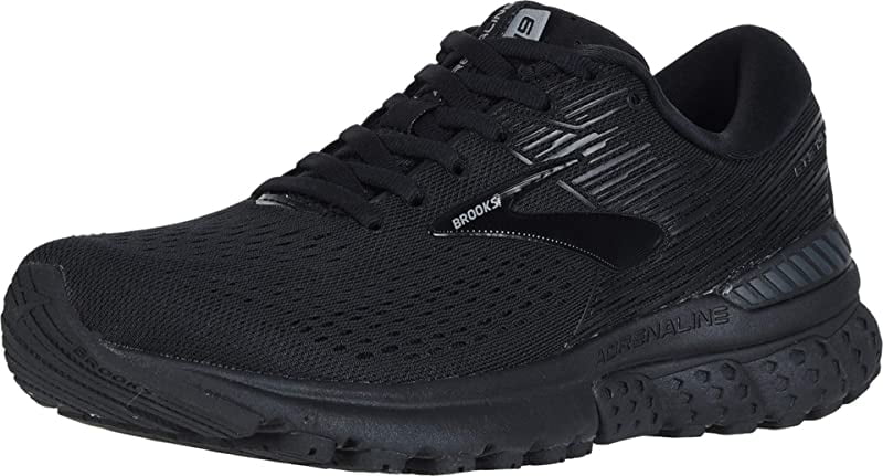 brooks black tennis shoes